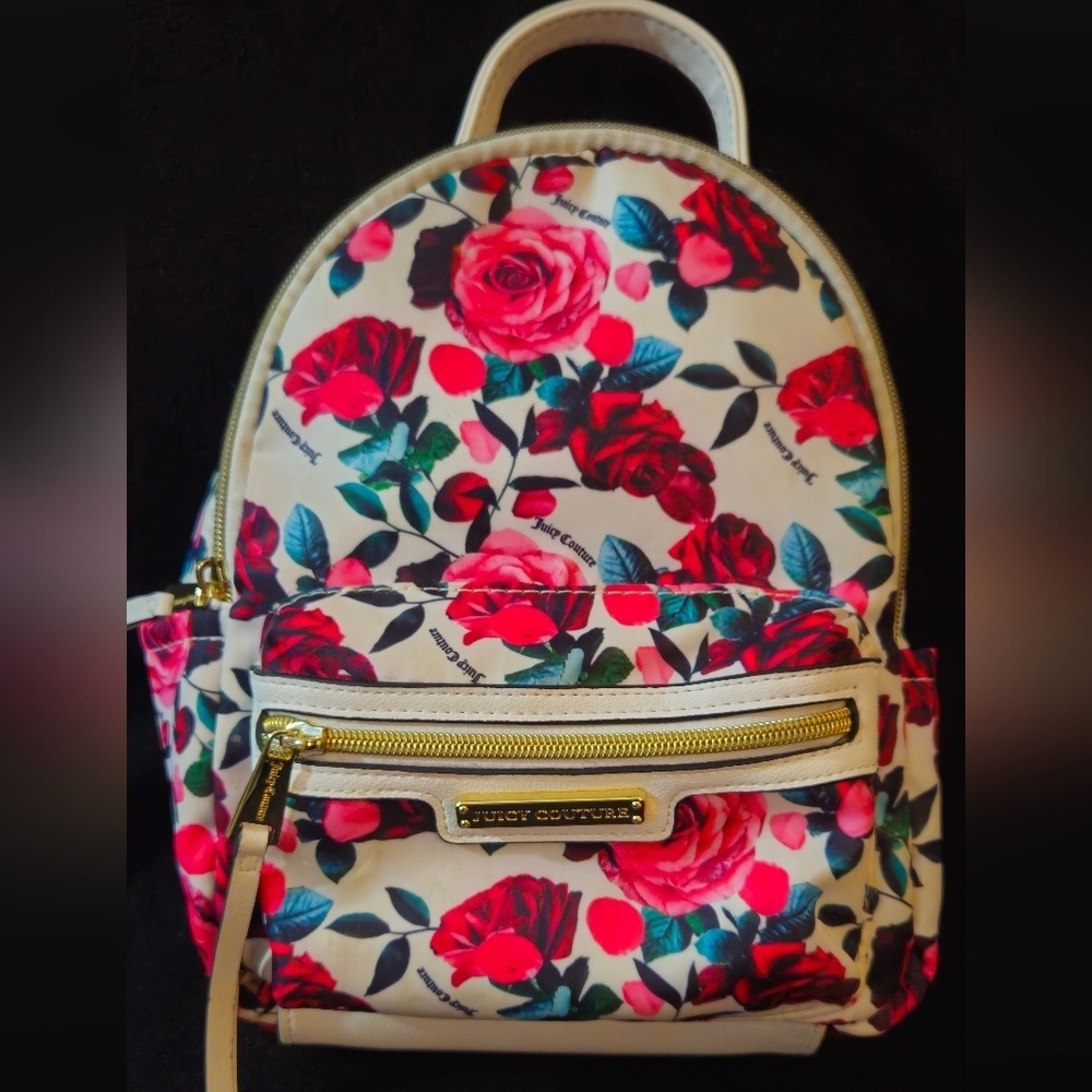 Juicy Couture Rosie Mini Backpack - Red and Cream